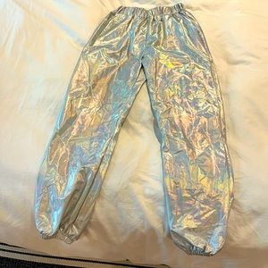 Shiny Metallic jogger pants
